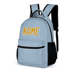 Custom Light Blue Yellow Kids Backpack