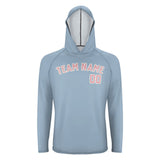 Custom Light Blue Light Pink UV-Hoodie