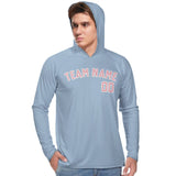 Custom Light Blue Light Pink UV-Hoodie