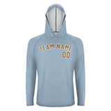 Custom Light Blue Khaki UV-Hoodie