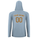 Custom Light Blue Khaki UV-Hoodie