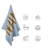 Custom Light Blue Khaki Beach Towel