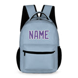 Custom Light Blue Light Purple Kids Backpack