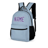 Custom Light Blue Light Purple Kids Backpack
