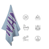 Custom Light Blue Light Purple Beach Towel