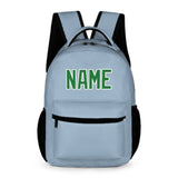 Custom Light Blue Emerald Green Kids Backpack