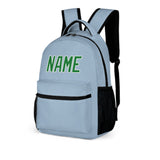 Custom Light Blue Emerald Green Kids Backpack