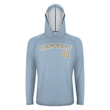 Custom Light Blue Light Khaki UV-Hoodie