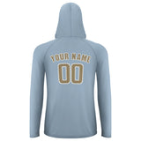 Custom Light Blue Light Khaki UV-Hoodie