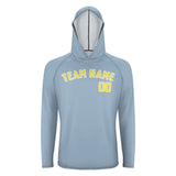 Custom Light Blue Light Yellow UV-Hoodie
