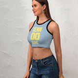 Custom Light Blue Light Yellow Sleeveless Tank Top