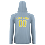 Custom Light Blue Light Yellow UV-Hoodie