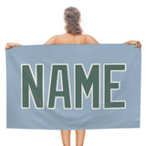 Custom Light Blue Blue Green Beach Towel