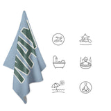 Custom Light Blue Blue Green Beach Towel