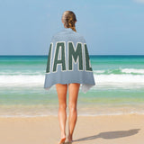 Custom Light Blue Blue Green Beach Towel