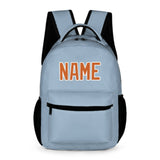 Custom Light Blue Orange Kids Backpack