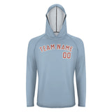 Custom Light Blue Copper Rose UV-Hoodie