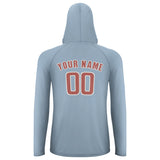 Custom Light Blue Copper Rose UV-Hoodie