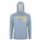 Custom Light Blue Gold UV-Hoodie