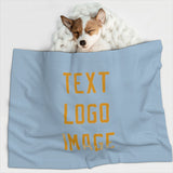 Custom Light Blue Yellow Pet Blanket