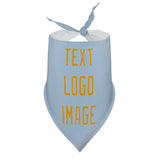 Custom Light Blue Yellow Pet Scarf