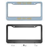 Custom Light Blue Yellow License Plate Frame
