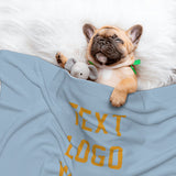 Custom Light Blue Yellow Pet Blanket
