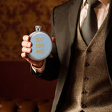 Custom Light Blue Yellow Hip Flask