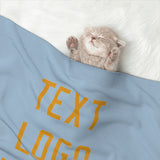 Custom Light Blue Yellow Pet Blanket