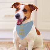 Custom Light Blue Yellow Pet Scarf