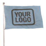 Custom Light Blue Dark Grey Flag