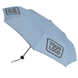 Custom Light Blue Dark Grey Automatic Umbrella