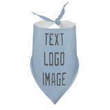 Custom Light Blue Dark Grey Pet Scarf