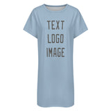 Custom Light Blue Dark Grey Nachthemd