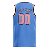 Custom Light Blue & Light Pink Colors Design Sports Basketball Jersey