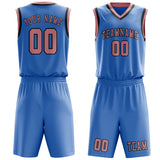 Custom Light Blue Light Pink Basketball Set