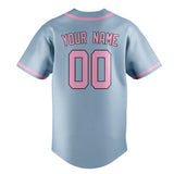 Custom Light Blue & Light Pink Colors Design Sports Baseball Jersey