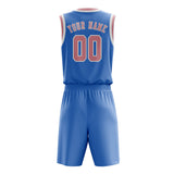 Custom Light Blue Light Pink Basketball Set
