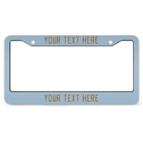 Custom Light Blue Khaki License Plate Frame