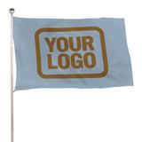 Custom Light Blue Khaki Flag