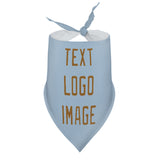 Custom Light Blue Khaki Pet Scarf