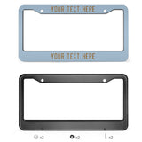 Custom Light Blue Khaki License Plate Frame