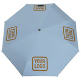 Custom Light Blue Khaki Automatic Umbrella