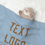 Custom Light Blue Khaki Pet Blanket