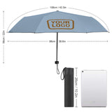 Custom Light Blue Khaki Automatic Umbrella