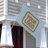 Custom Light Blue Khaki Flag