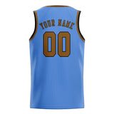 Custom Light Blue & Khaki Colors Design Sports Basketball Jersey