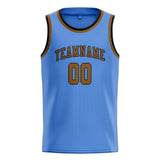 Custom Light Blue & Khaki Colors Design Sports Basketball Jersey