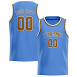 Custom Light Blue & Khaki Colors Design Sports Basketball Jersey