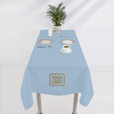 Custom Light Blue Khaki Square Table Cloth